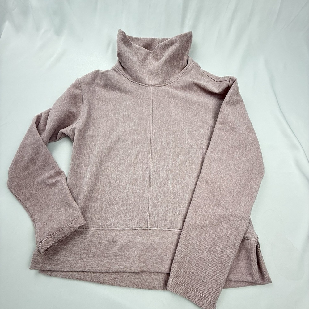 RBX Small Petite Mauve Turtleneck Pullover Stretch Active Top